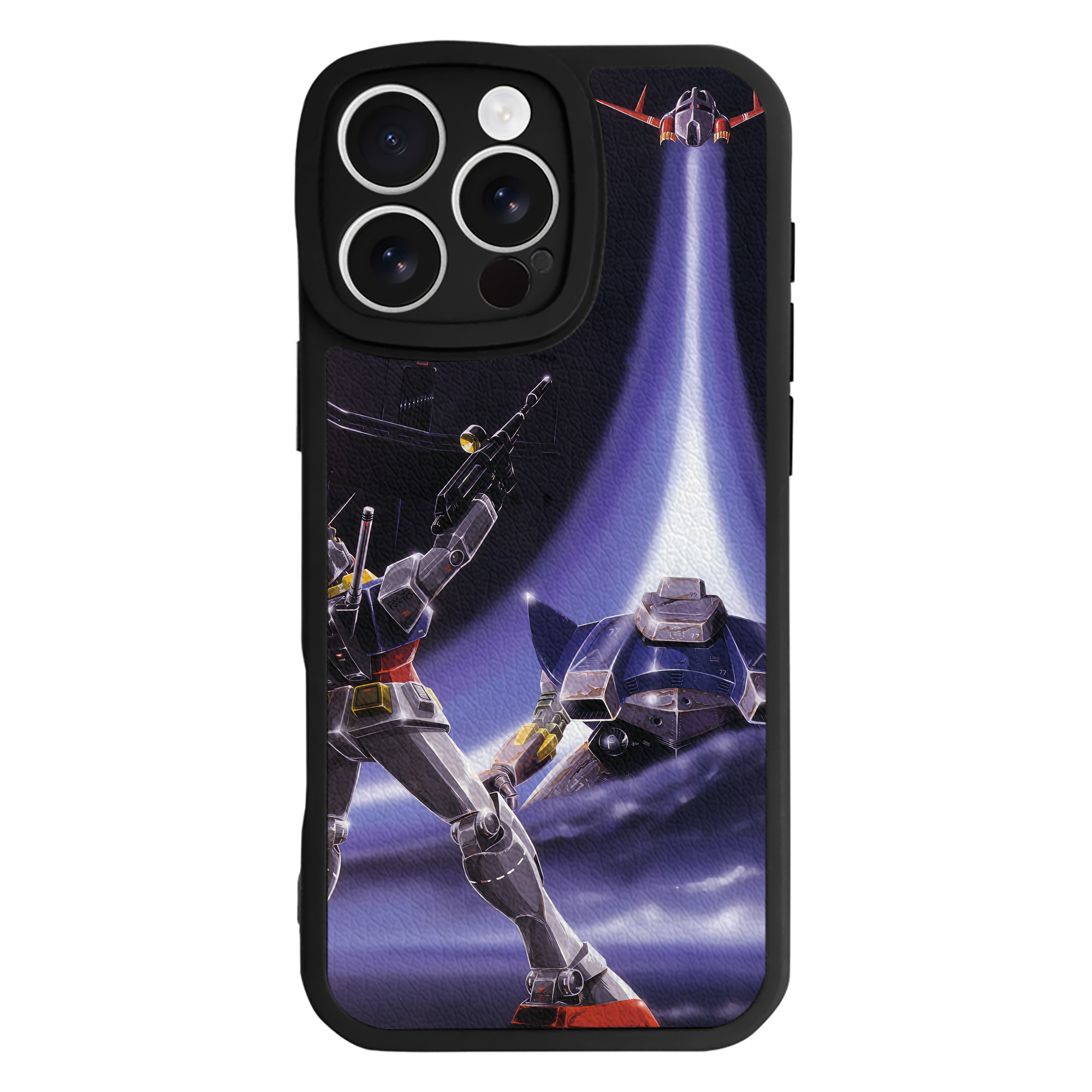 （画像用） 機動戦士ガンダム Mobile Suit Gundam 【iPhone 16シリーズ対応】シリコンスマホケース（レザー調） 材質：シリコン
